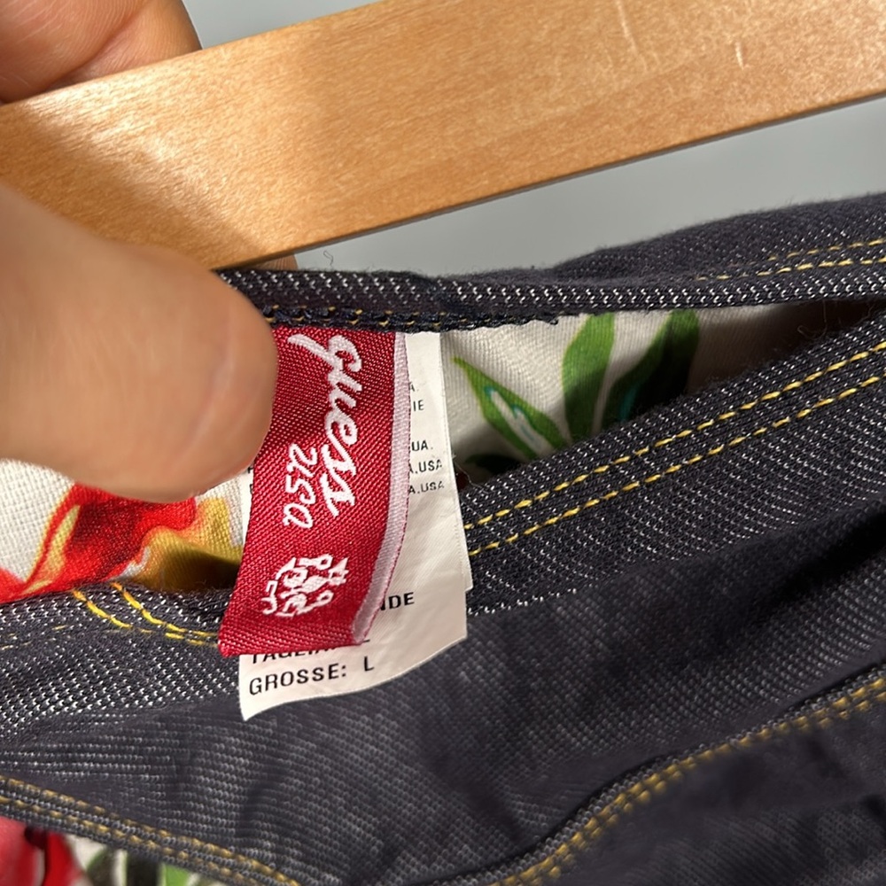 Guess Navy Soft Denim String Bikini Size Large - image 6